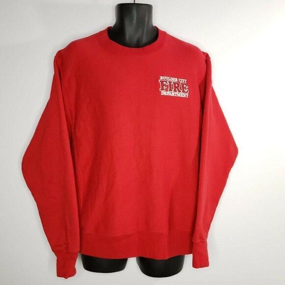 Vintage 90s Champion Reverse Weave L Sweatshirt Crewneck Boulder City FD NV - Picture 2 of 8